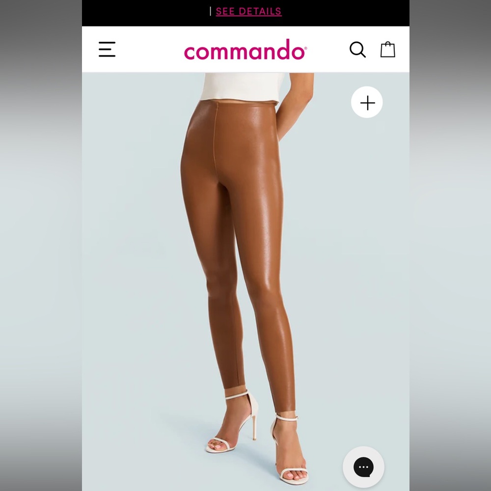 Commando Faux Leather Legging in Cocoa